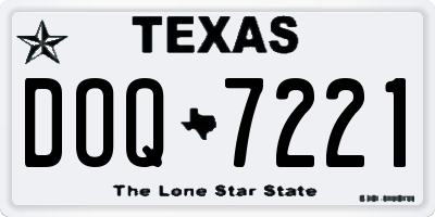 TX license plate DOQ7221