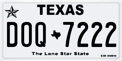 TX license plate DOQ7222