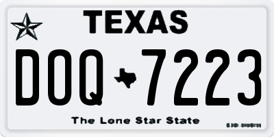 TX license plate DOQ7223