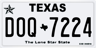 TX license plate DOQ7224