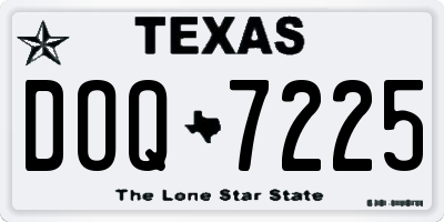 TX license plate DOQ7225
