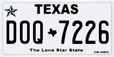 TX license plate DOQ7226