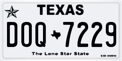 TX license plate DOQ7229
