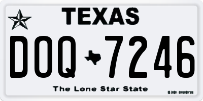 TX license plate DOQ7246