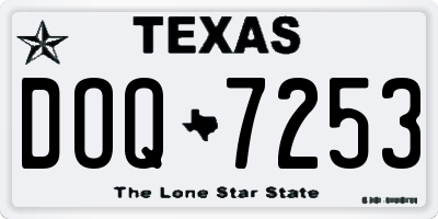 TX license plate DOQ7253