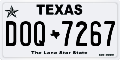 TX license plate DOQ7267