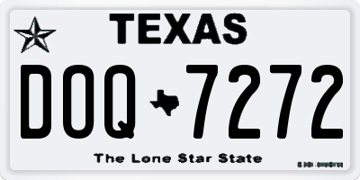 TX license plate DOQ7272