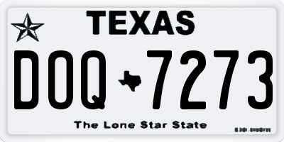 TX license plate DOQ7273