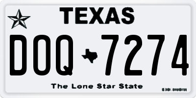 TX license plate DOQ7274