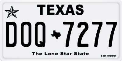 TX license plate DOQ7277