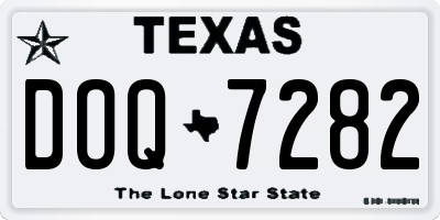 TX license plate DOQ7282