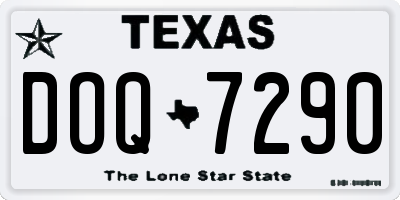 TX license plate DOQ7290