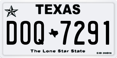 TX license plate DOQ7291