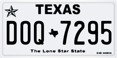 TX license plate DOQ7295