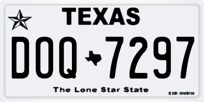 TX license plate DOQ7297