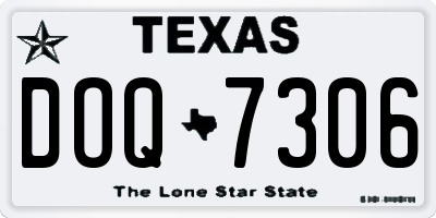 TX license plate DOQ7306