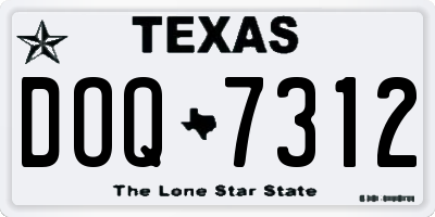 TX license plate DOQ7312