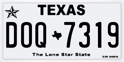 TX license plate DOQ7319