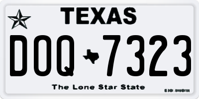 TX license plate DOQ7323