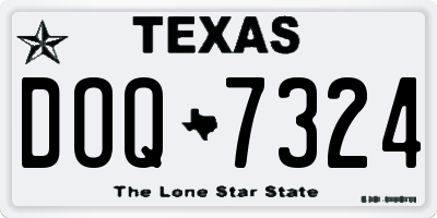 TX license plate DOQ7324