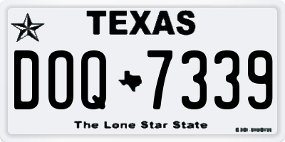 TX license plate DOQ7339
