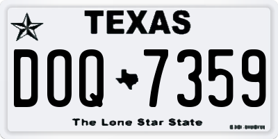 TX license plate DOQ7359
