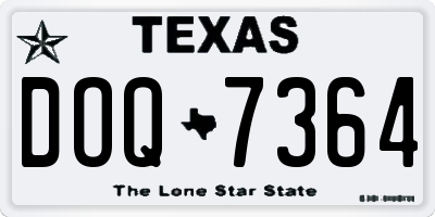 TX license plate DOQ7364