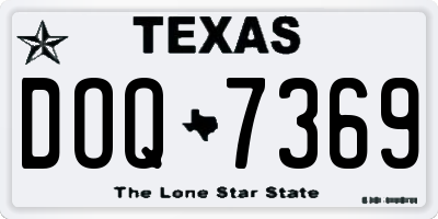 TX license plate DOQ7369