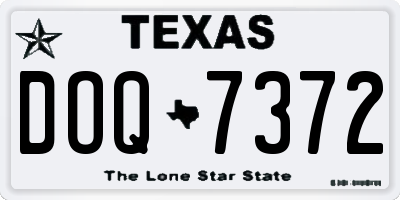 TX license plate DOQ7372