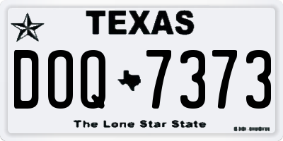 TX license plate DOQ7373