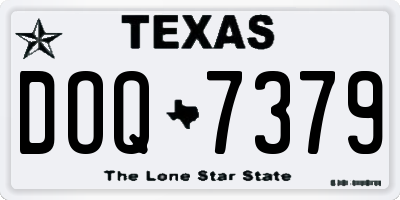 TX license plate DOQ7379