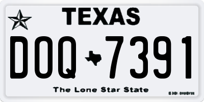 TX license plate DOQ7391