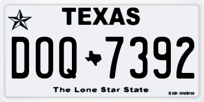 TX license plate DOQ7392