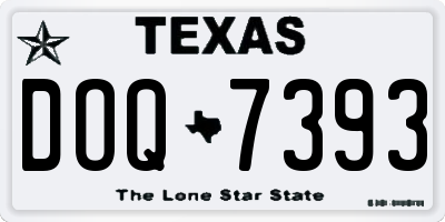 TX license plate DOQ7393