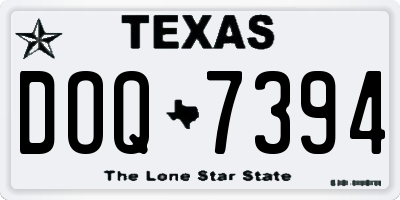 TX license plate DOQ7394