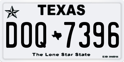 TX license plate DOQ7396