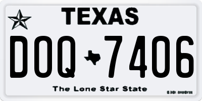 TX license plate DOQ7406