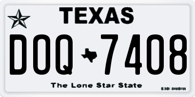 TX license plate DOQ7408