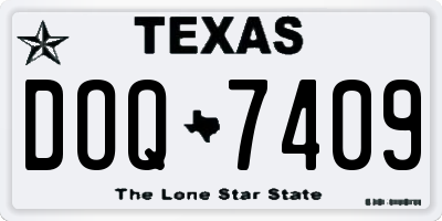 TX license plate DOQ7409