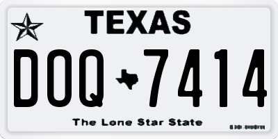 TX license plate DOQ7414