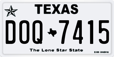 TX license plate DOQ7415