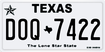 TX license plate DOQ7422