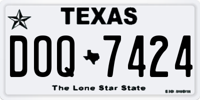 TX license plate DOQ7424