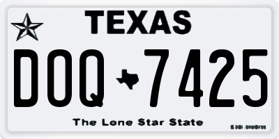 TX license plate DOQ7425