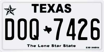 TX license plate DOQ7426