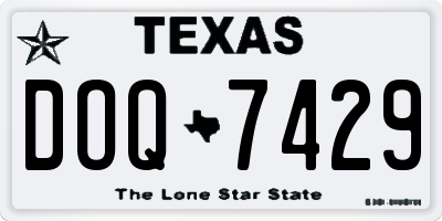 TX license plate DOQ7429