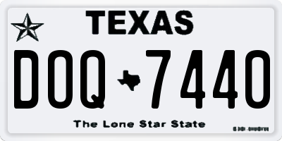 TX license plate DOQ7440