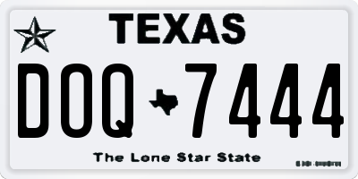 TX license plate DOQ7444