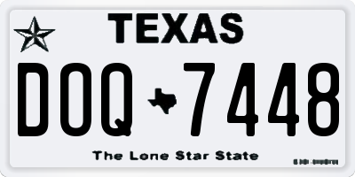 TX license plate DOQ7448