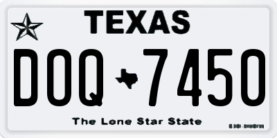 TX license plate DOQ7450